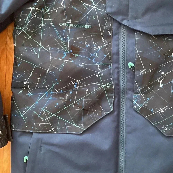 Obermeyer sz 10/12 ski snowboard winter snow jcket excellent condition dark blue - Picture 2 of 11